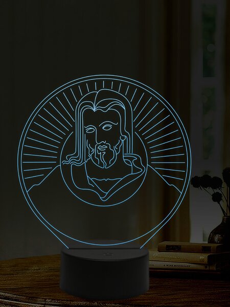 Beling 3D lampa, Ježišova tvár, 16 farebná,AA14