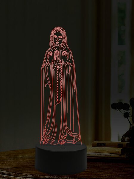 Beling 3D lampa, Mária Rosa Mystica, 16 farebná,AA15