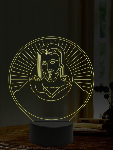 Beling 3D lampa, Ježišova tvár, 16 farebná,AA14