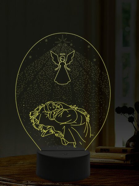 Beling 3D lampa, Svetlo novorodeného anjela, 16 farebná,AA17