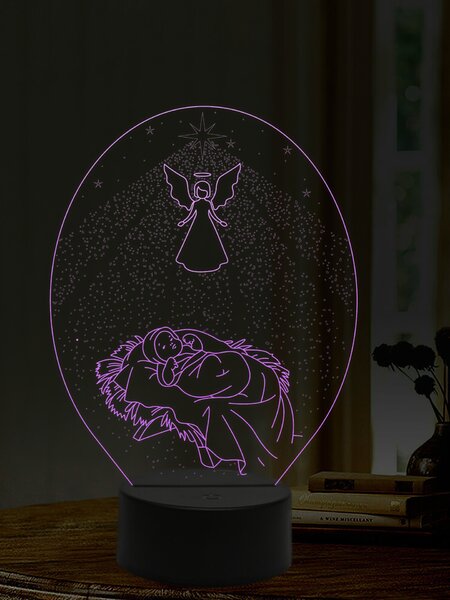 Beling 3D lampa, Svetlo novorodeného anjela, 16 farebná,AA17
