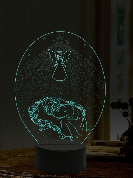Beling 3D lampa, Svetlo novorodeného anjela, 16 farebná,AA17