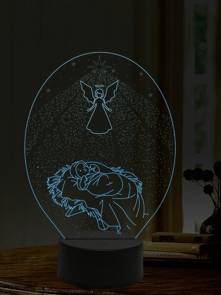 Beling 3D lampa, Svetlo novorodeného anjela, 16 farebná,AA17