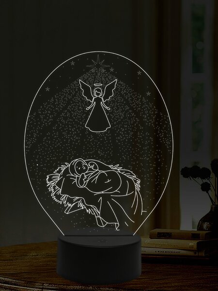 Beling 3D lampa, Svetlo novorodeného anjela, 16 farebná,AA17