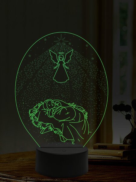Beling 3D lampa, Svetlo novorodeného anjela, 16 farebná,AA17