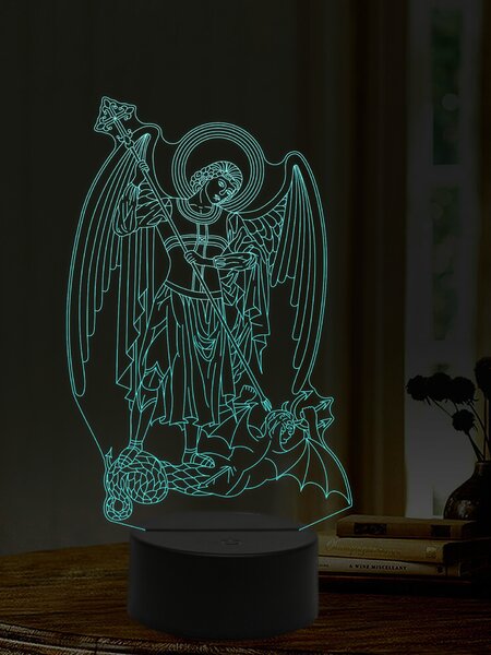 Beling 3D lampa, Archanjel Michael, 16 farebná,AA22