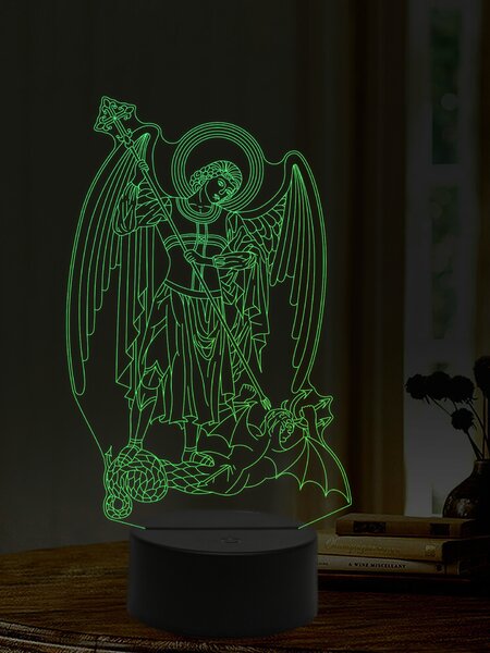 Beling 3D lampa, Archanjel Michael, 16 farebná,AA22