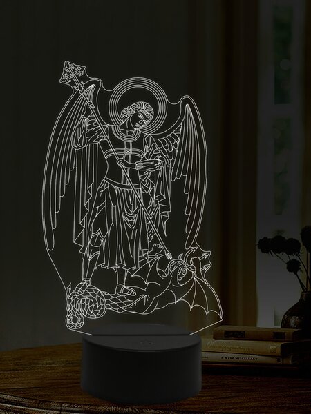 Beling 3D lampa, Archanjel Michael, 16 farebná,AA22