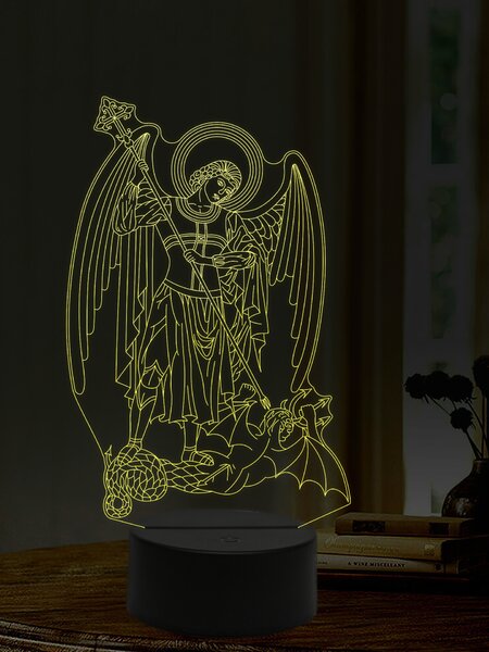 Beling 3D lampa, Archanjel Michael, 16 farebná,AA22