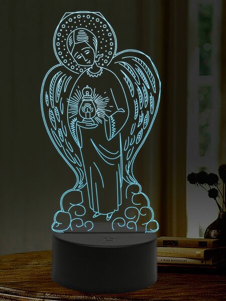 Beling 3D lampa, Anjel so svetlom, 16 farebná,AA44