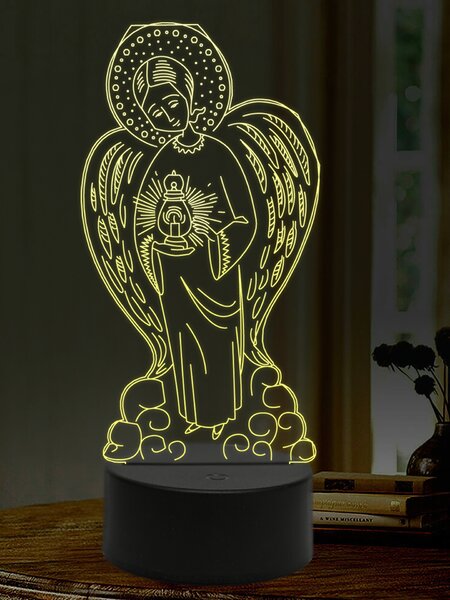 Beling 3D lampa, Anjel so svetlom, 16 farebná,AA44