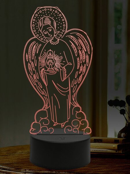 Beling 3D lampa, Anjel so svetlom, 16 farebná,AA44