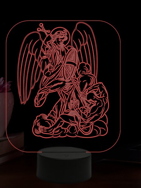 Beling 3D lampa, Archanjel Michael 2, 16 farebná,AA40