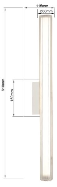 LED kúpeľňové osvetlenie zrkadla LINEA LED/12W/230V 3000/4000/6000K IP44 61 cm biela