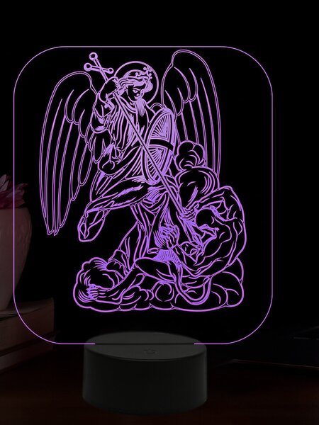 Beling 3D lampa, Archanjel Michael 2, 16 farebná,AA40