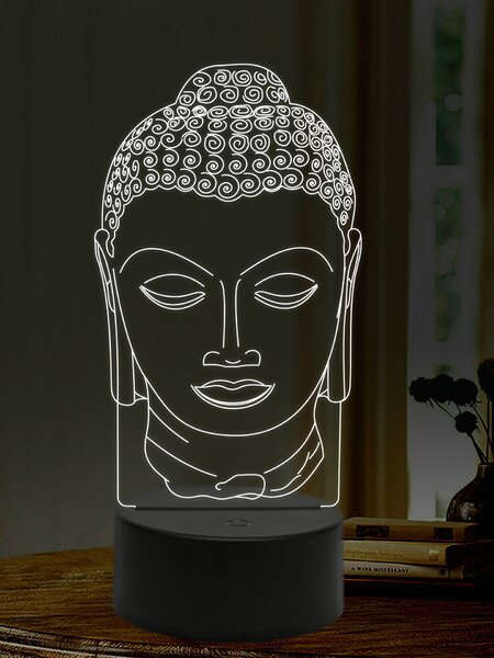 Beling 3D lampa, Hlava Budhu, 16 farebná,AA45