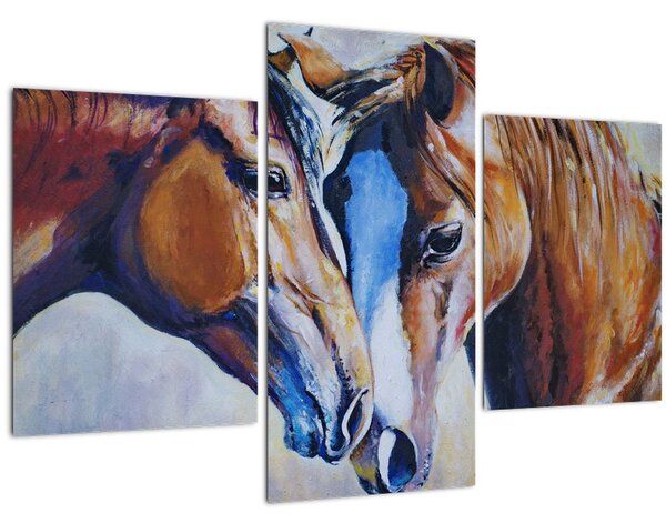 Obraz - Zamilované kone (90x60 cm)