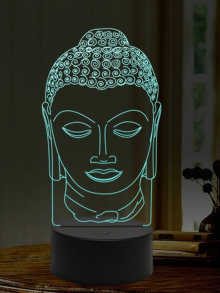 Beling 3D lampa, Hlava Budhu, 16 farebná,AA45