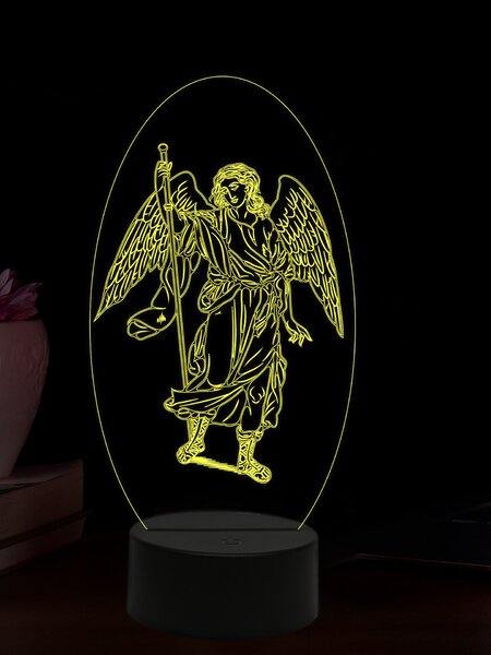 Beling 3D lampa, Archanjel Rafael, 16 farebná,AA55