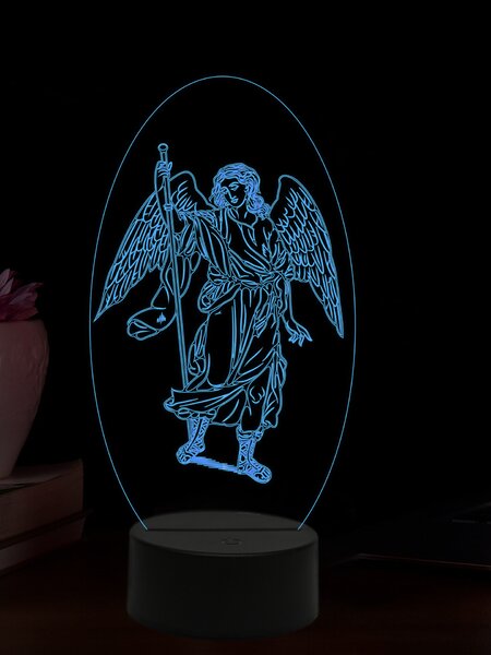 Beling 3D lampa, Archanjel Rafael, 16 farebná,AA55