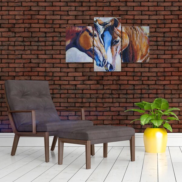 Obraz - Zamilované kone (90x60 cm)