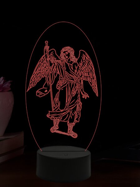Beling 3D lampa, Archanjel Rafael, 16 farebná,AA55