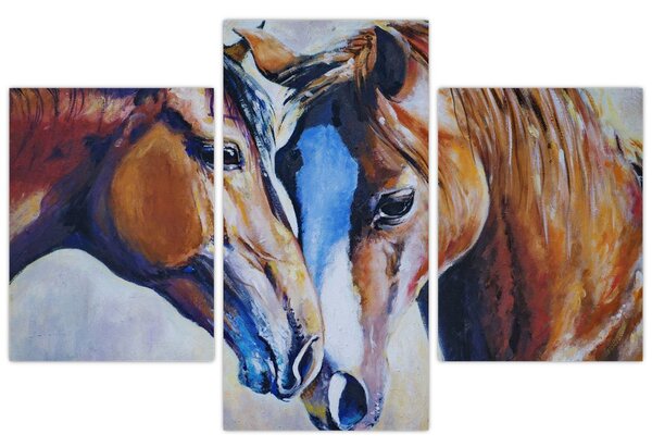 Obraz - Zamilované kone (90x60 cm)