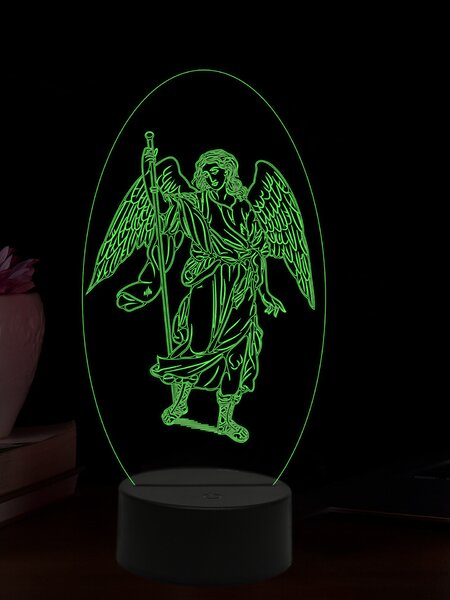 Beling 3D lampa, Archanjel Rafael, 16 farebná,AA55