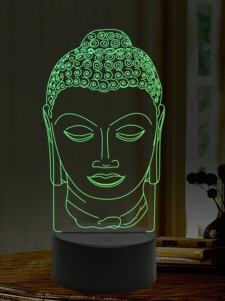 Beling 3D lampa, Hlava Budhu, 16 farebná,AA45