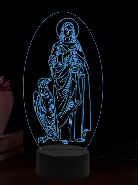 Beling 3D lampa, Apoštol Ján, 16 farebná,AA73