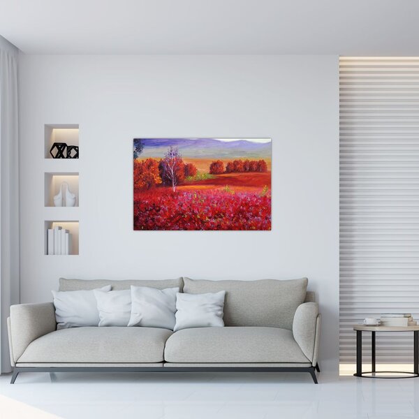 Obraz červenej krajiny (90x60 cm)