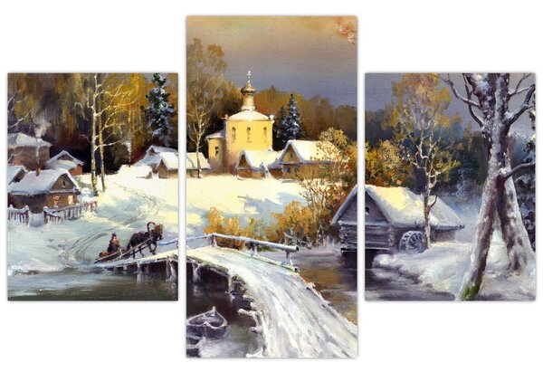 Obraz - Zimné mestečko (90x60 cm)