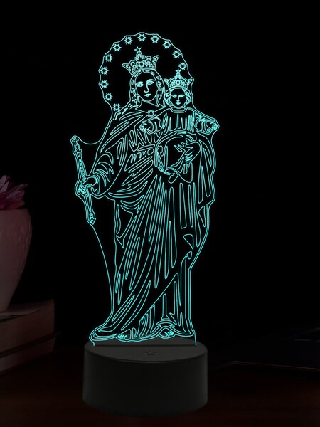 Beling 3D lampa, Mária Auxiliadora, 16 farebná,AA92