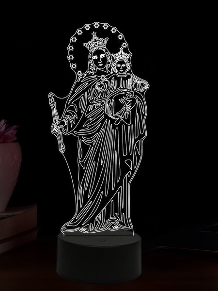 Beling 3D lampa, Mária Auxiliadora, 16 farebná,AA92