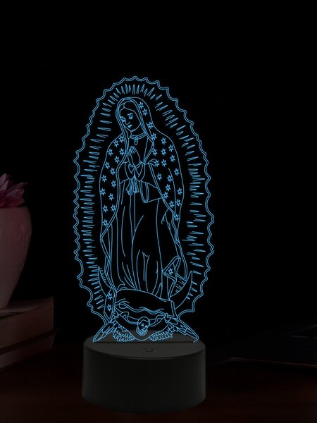 Beling 3D lampa, Panna Mária Guadalupská, 16 farebná,AA90