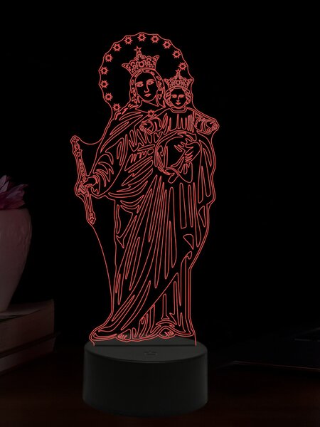 Beling 3D lampa, Mária Auxiliadora, 16 farebná,AA92