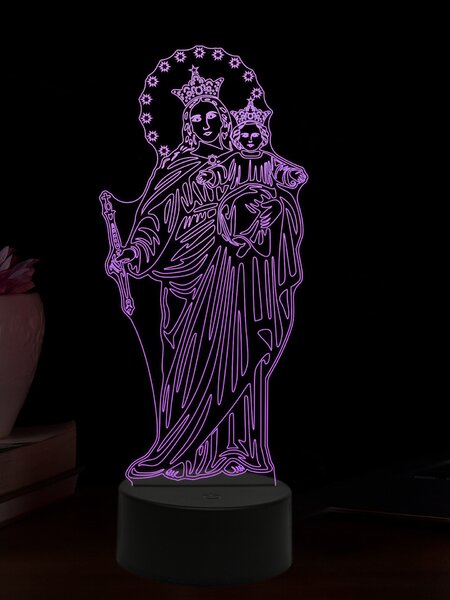 Beling 3D lampa, Mária Auxiliadora, 16 farebná,AA92