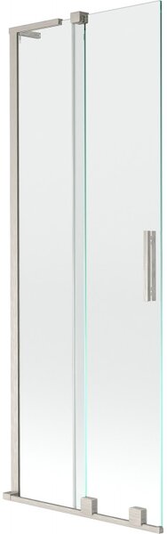 Mexen Velar L, 2-krídlová posuvná vaňová zástena 70 x 150 cm, 8mm číre sklo, brúsená oceľ, 896-070-003-01-97
