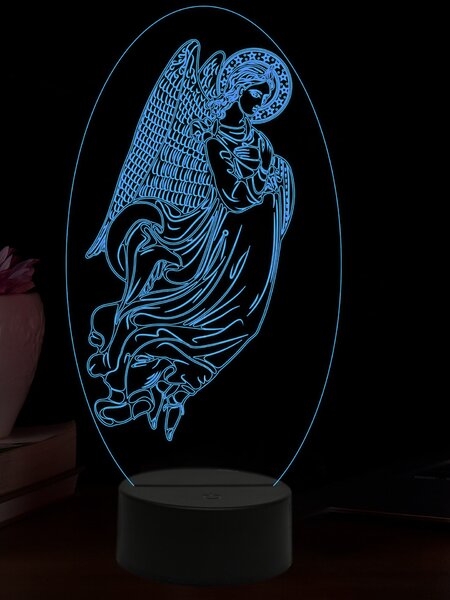 Beling 3D lampa, Archanjel Gabriel, 16 farebná,AA99