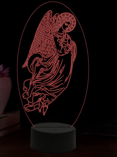 Beling 3D lampa, Archanjel Gabriel, 16 farebná,AA99