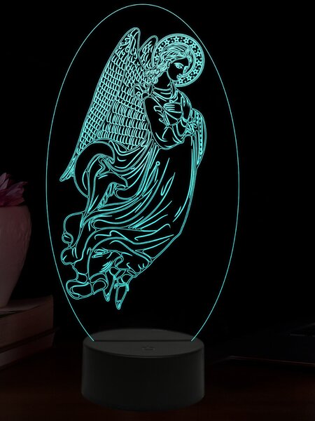 Beling 3D lampa, Archanjel Gabriel, 16 farebná,AA99