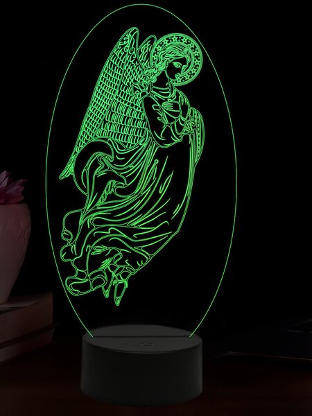 Beling 3D lampa, Archanjel Gabriel, 16 farebná,AA99