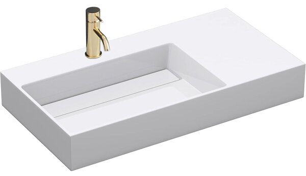 Umývadlo REA Archi 75 CM White na dosku - konglomerát
