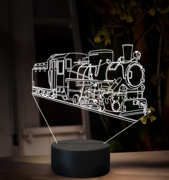 Beling 3D lampa, Parný rušeň Kč 4 Škoda, 16 barevná SXQ47