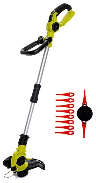 Akumulátorový vyžínač na trávu Baricus / 90 – 115 cm / 70 W / čierna/zelená