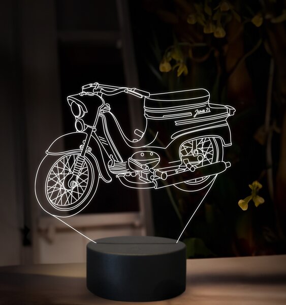 Beling 3D lampa, Jawa 50 typ 21, 16 farebná ZZ75