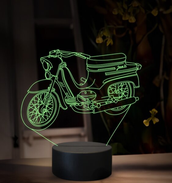 Beling 3D lampa, Jawa 50 typ 21, 16 farebná ZZ75