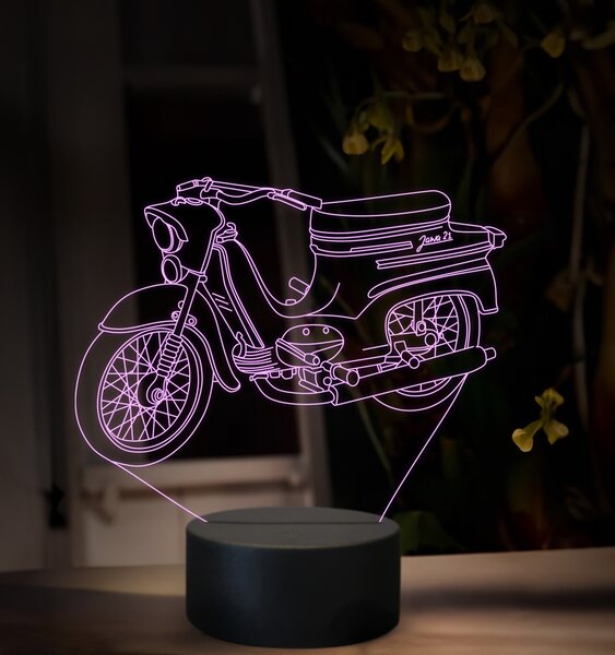 Beling 3D lampa, Jawa 50 typ 21, 16 farebná ZZ75
