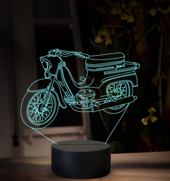 Beling 3D lampa, Jawa 50 typ 21, 16 farebná ZZ75