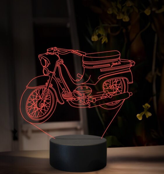 Beling 3D lampa, Jawa 50 typ 21, 16 farebná ZZ75